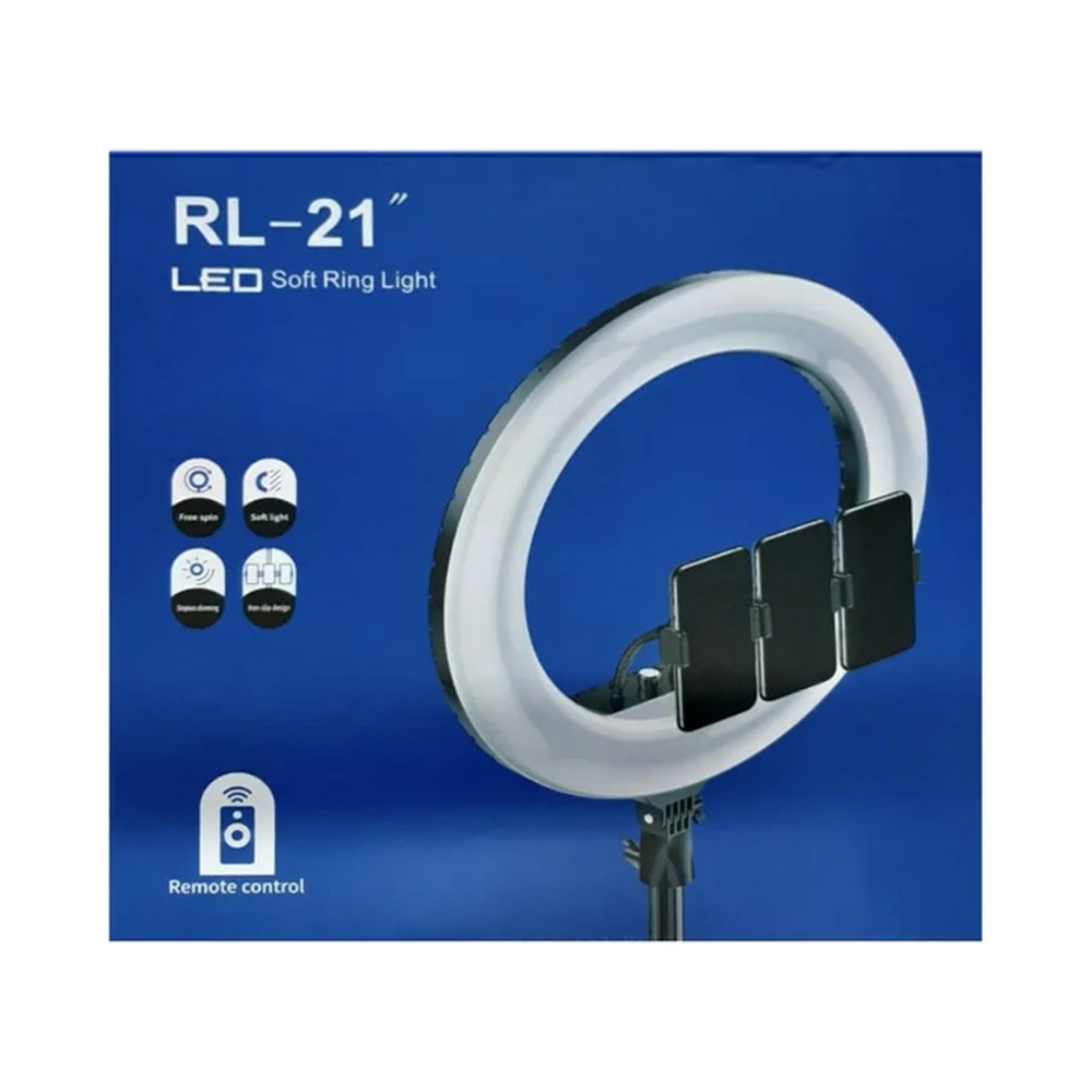 Кольцевая лампа RL-21 54 см (сумка, пульт, 3 держателя. 220v)