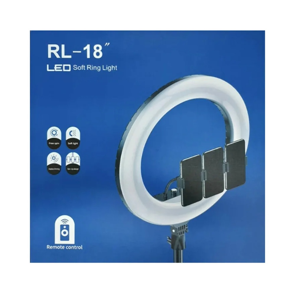 Кольцевая лампа RL-18 45 см (сумка, пульт, 3 держателя. 220v)