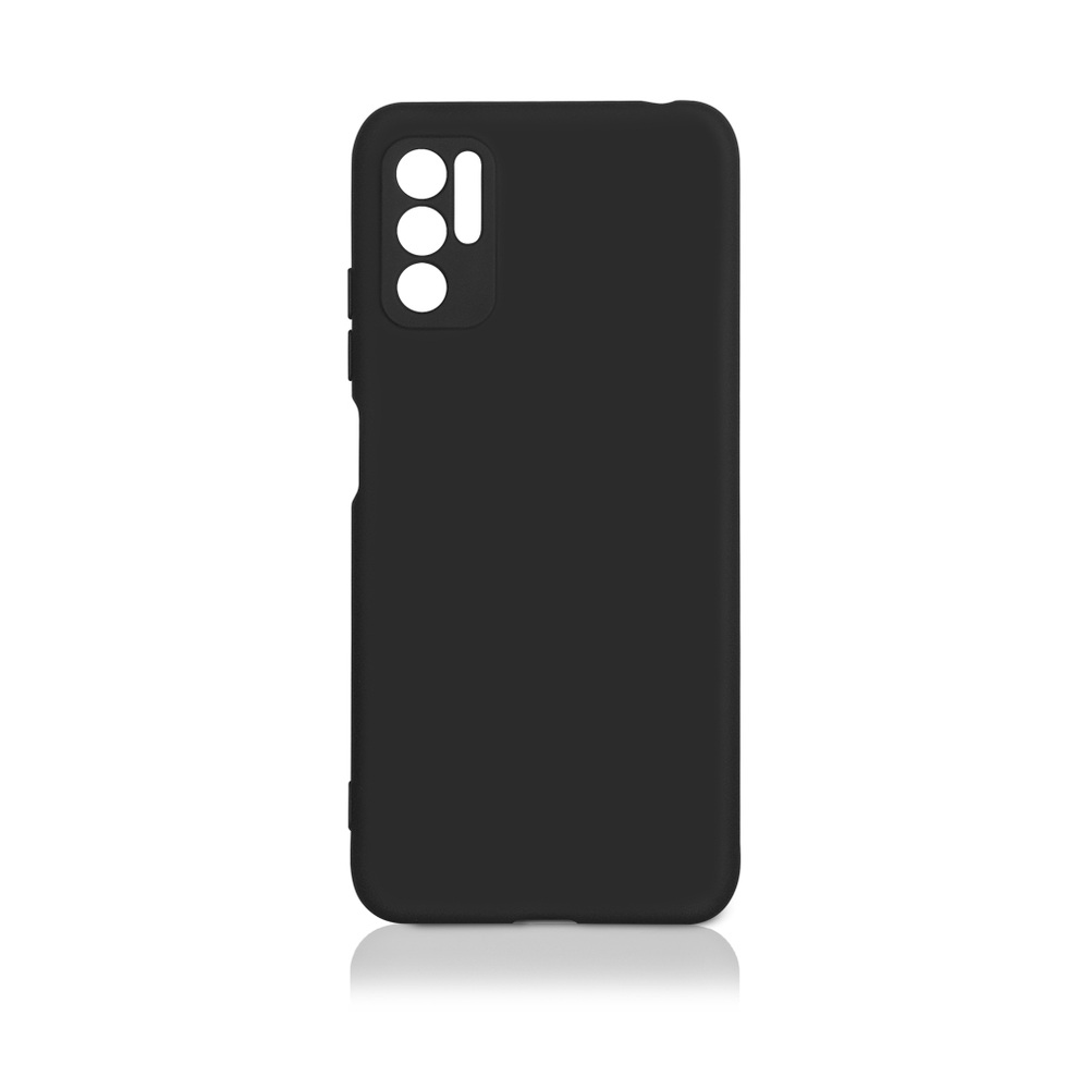 Силиконовый чехол с микрофиброй для Xiaomi Redmi Note 10T/Poco M3 Pro DF xiOriginal-22 (black)