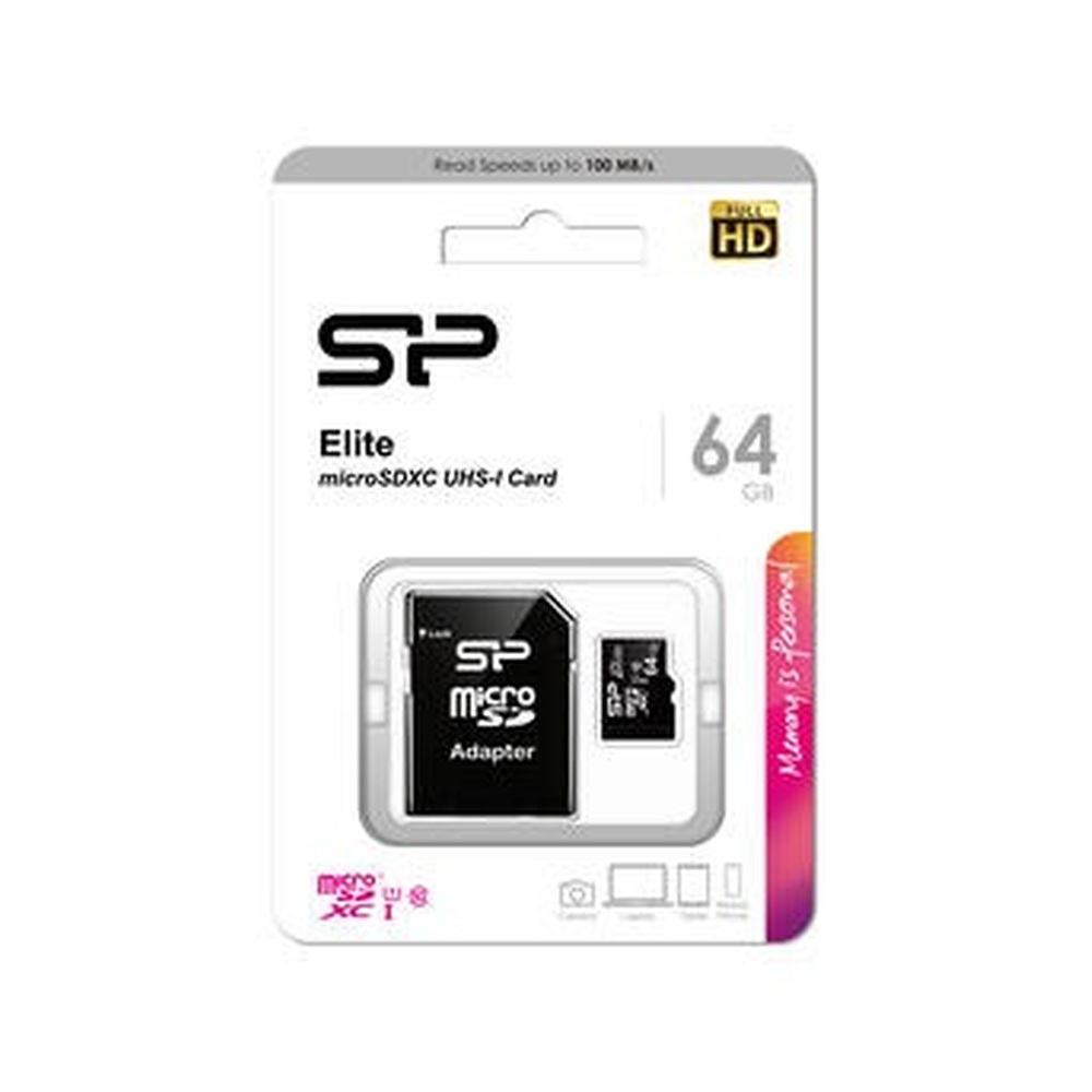 Карта памяти Silicon Power microSDXC Elite 64 ГБ