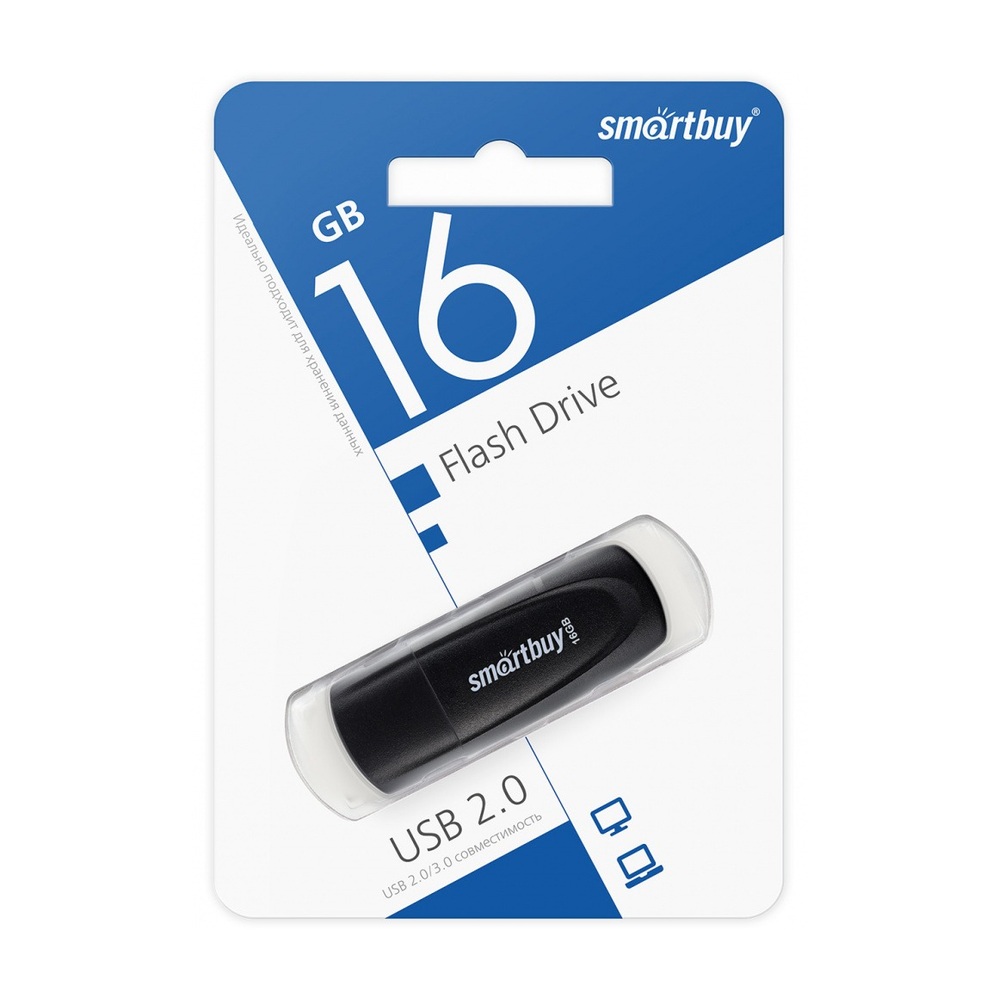 USB-накопитель SmartBuy Scout 16 ГБ USB 2.0 (Black)
