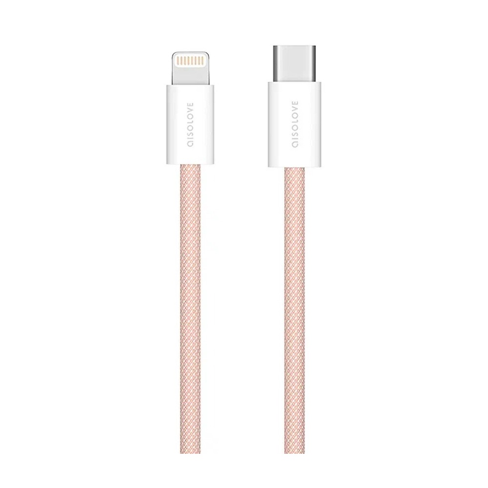 Кабель USB-C — Lightning SOLOVE 20 Вт PD Pink 1 м