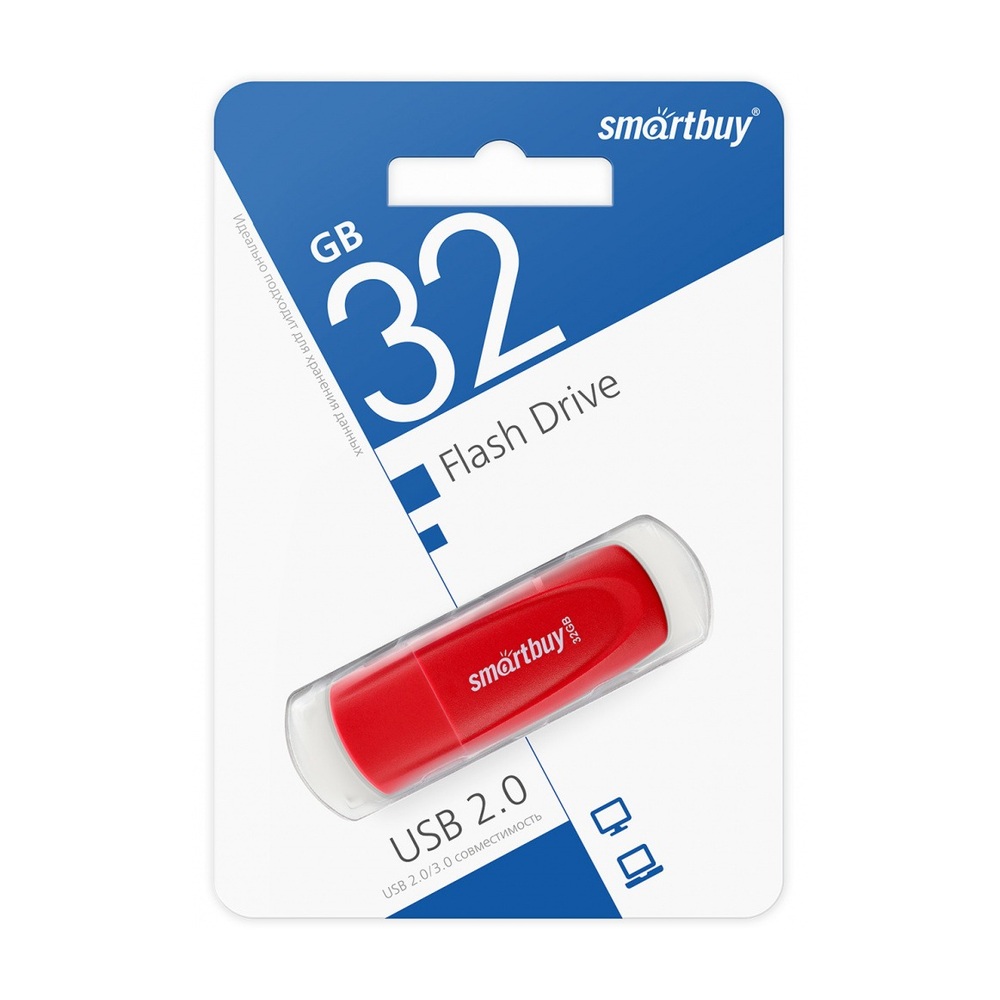 USB-накопитель SmartBuy Scout 32 ГБ USB 2.0 (Red)