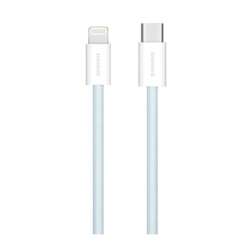 Кабель USB-C — Lightning SOLOVE 20 Вт PD Blue 1 м