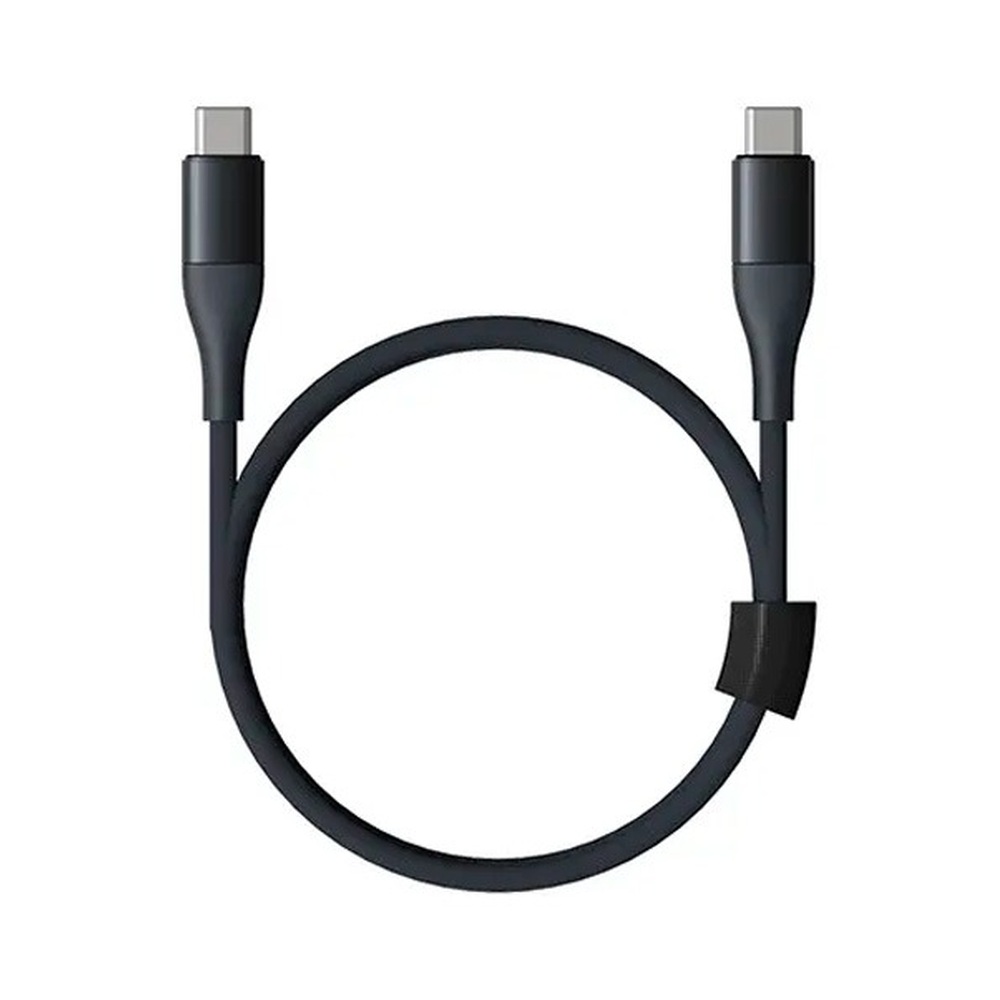 Кабель USB-C — USB-C SOLOVE 20 Вт PD 3А нейлоновая оплетка Dark Grey 100 см