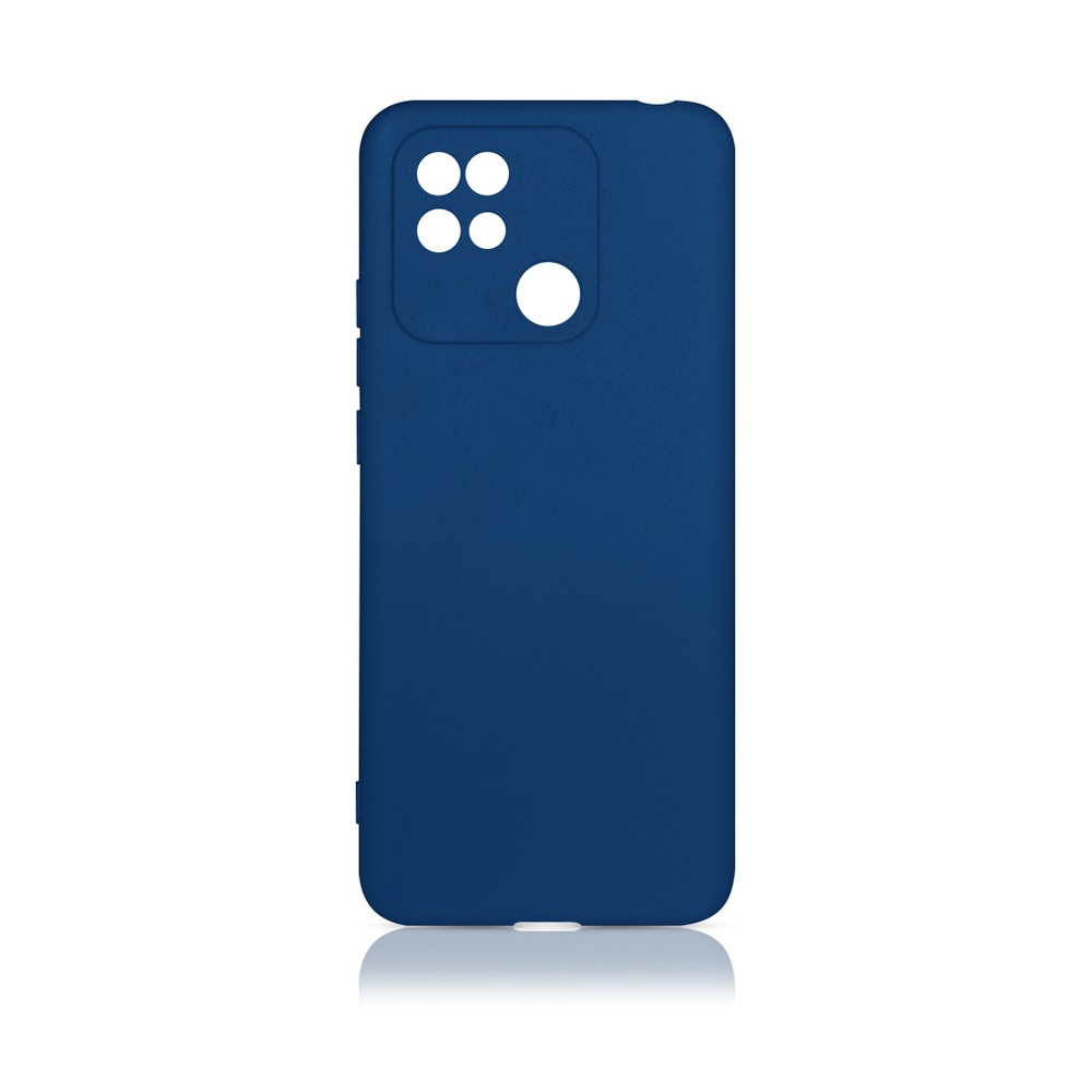 Чехол с микрофиброй для Xiaomi Redmi 10C (blue)