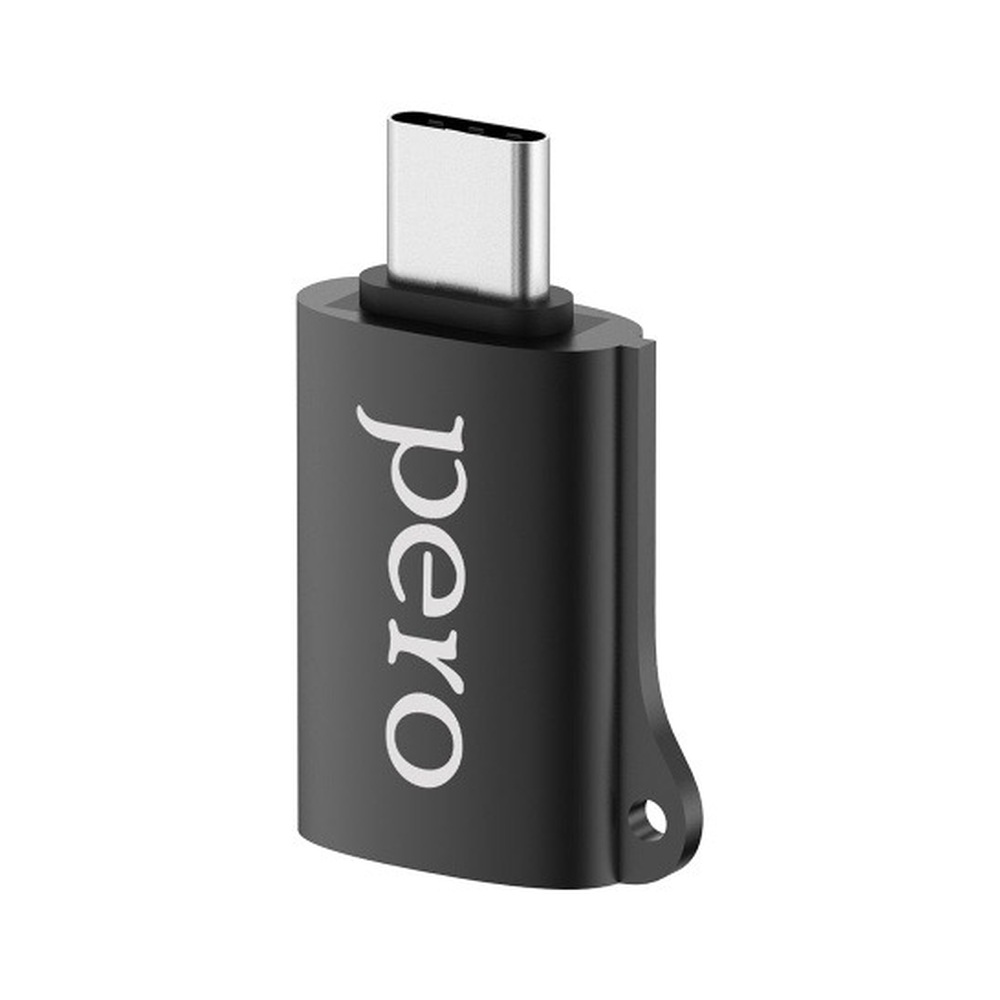 Переходник USB-A — USB-C PERO AD02 OTG черный