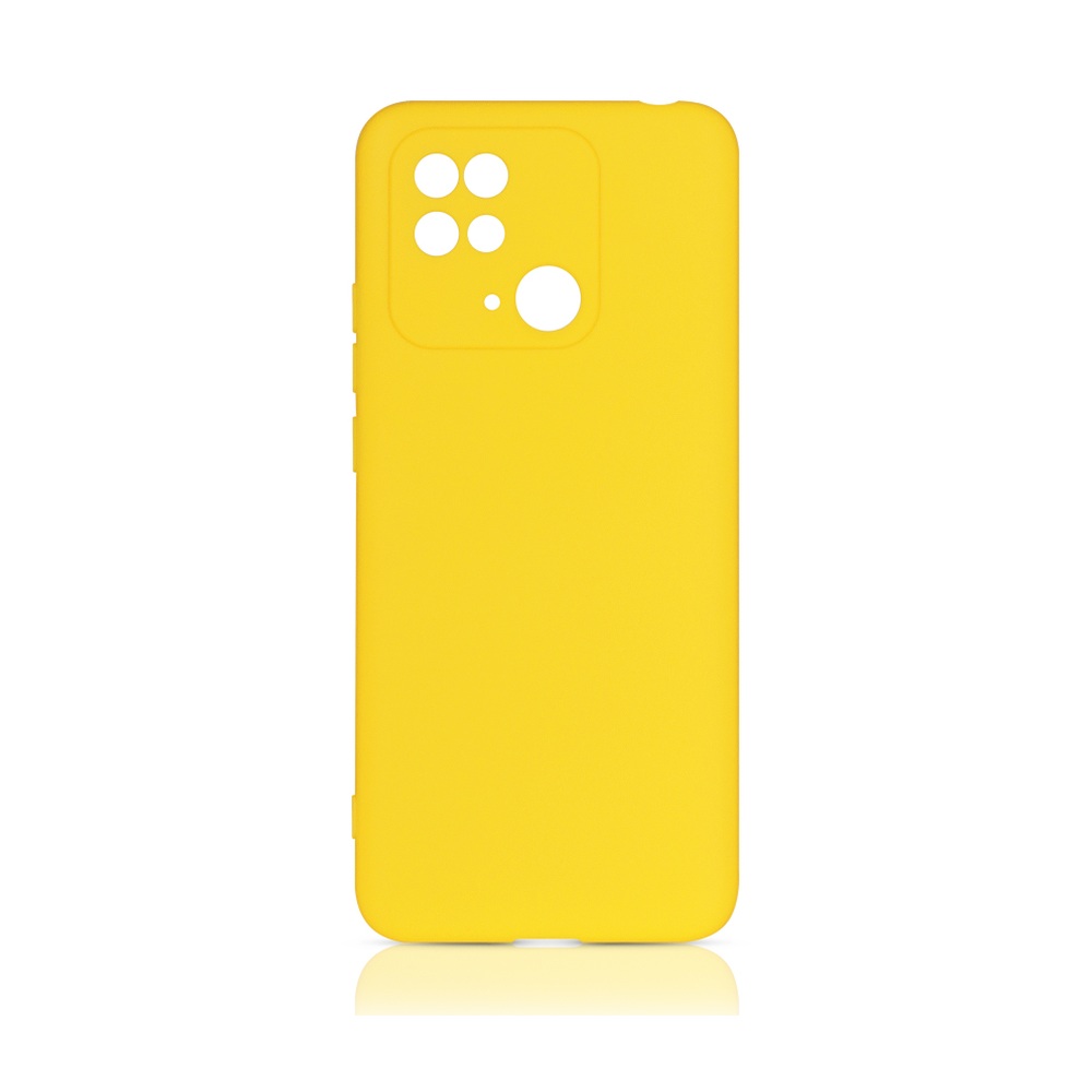 Силиконовый чехол для Xiaomi Redmi 10C DF xiCase-64 (yellow)