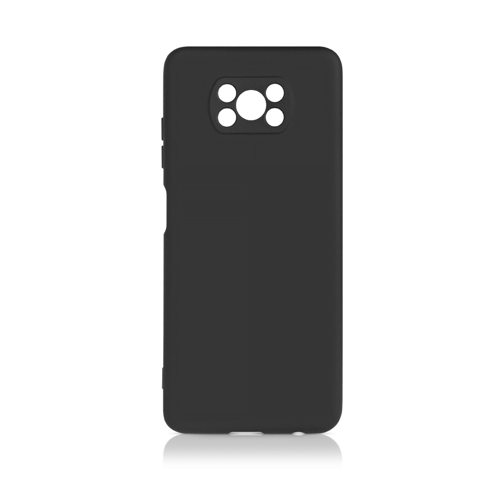 Силиконовый чехол для Poco X3/X3 Pro DF (black)
