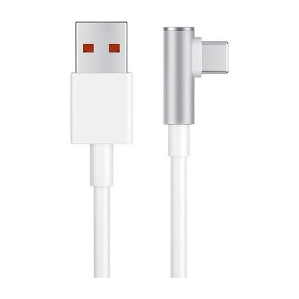 Кабель USB-A — USB-C Xiaomi L-shaped 6 А 1.5 м White 1,5 м