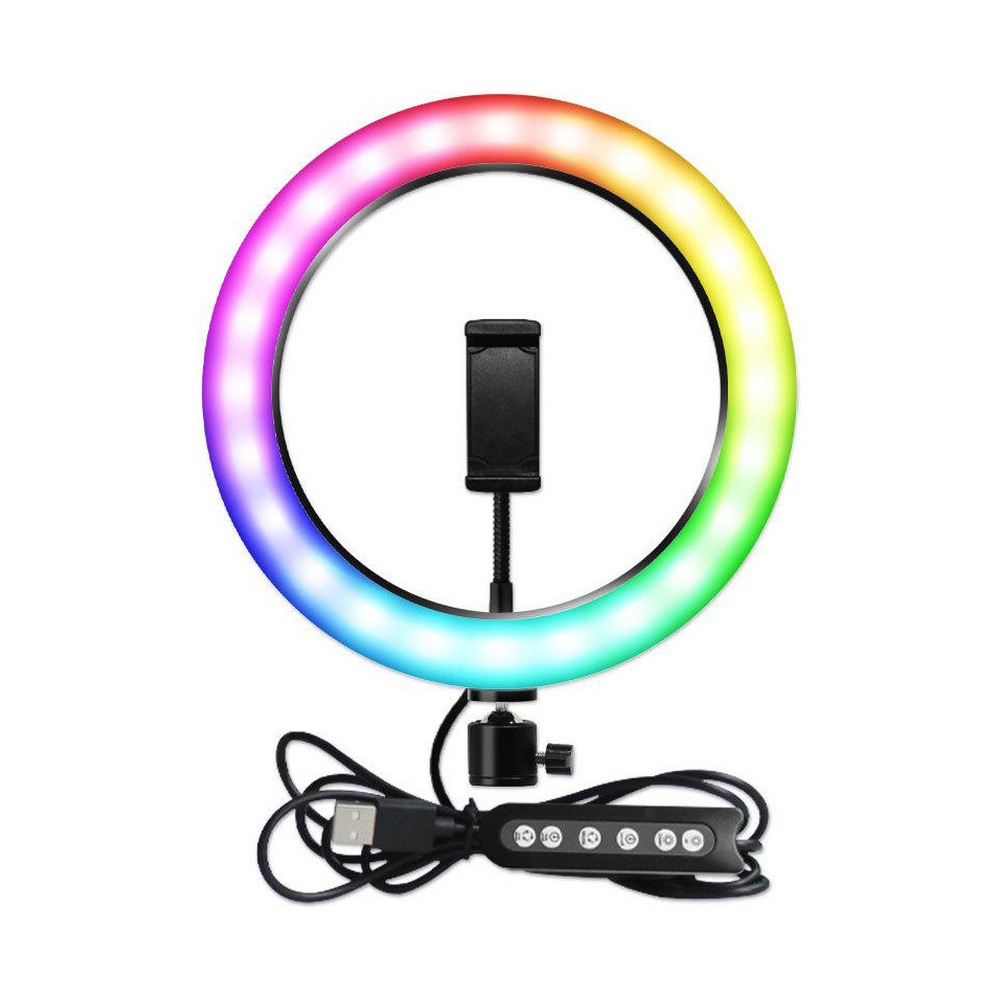 Кольцевая лампа RGB MJ33 (USB-кабель, держатель)