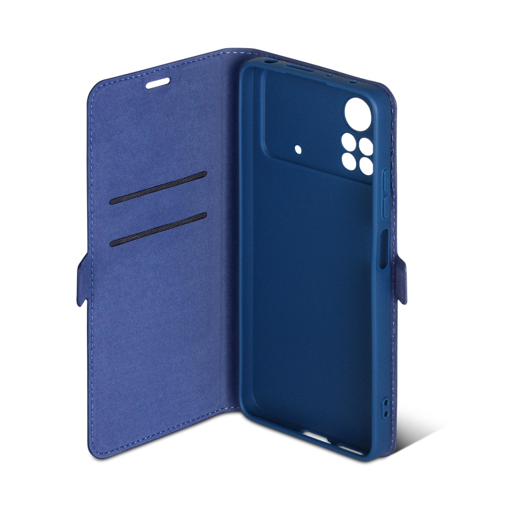 Чехол с флипом для Poco X4 Pro (5G) DF poFlip-07 (blue)