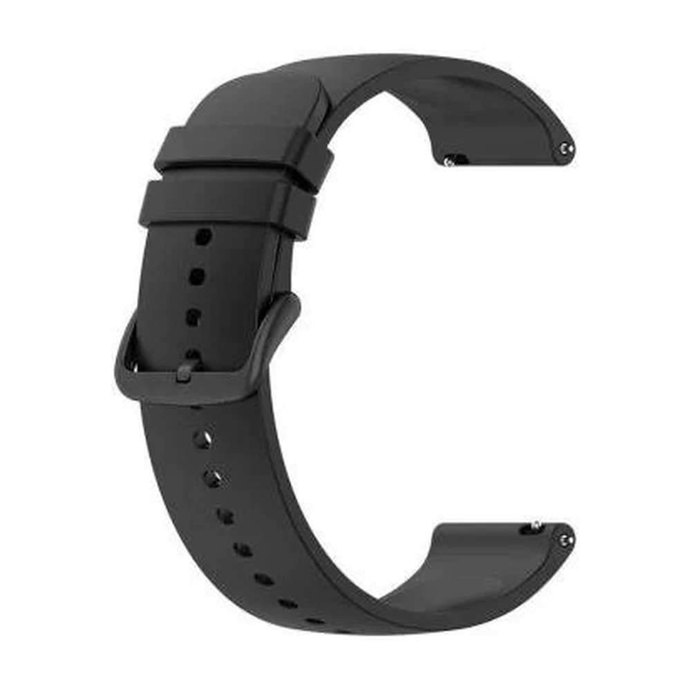 Ремешок силиконовый без кнопки 20 мм (Black)