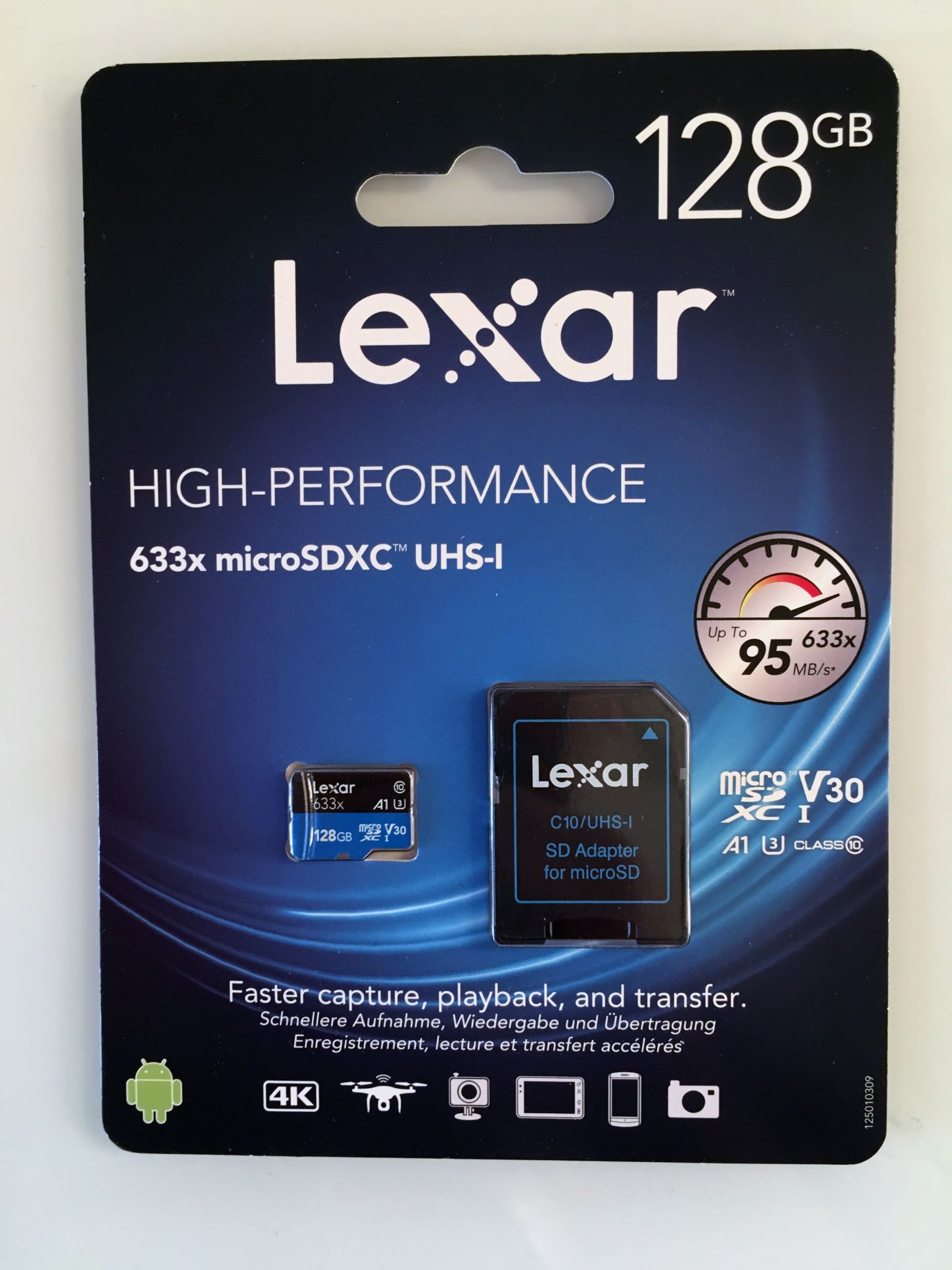 Карта памяти MicroSD 64gb Lexar SDXC 10 class