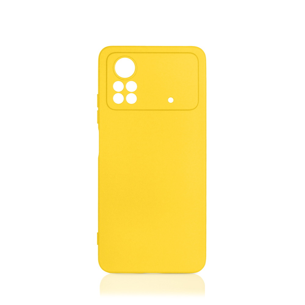 Силиконовый чехол для Poco X4 Pro (5G) DF poCase-04 (yellow)