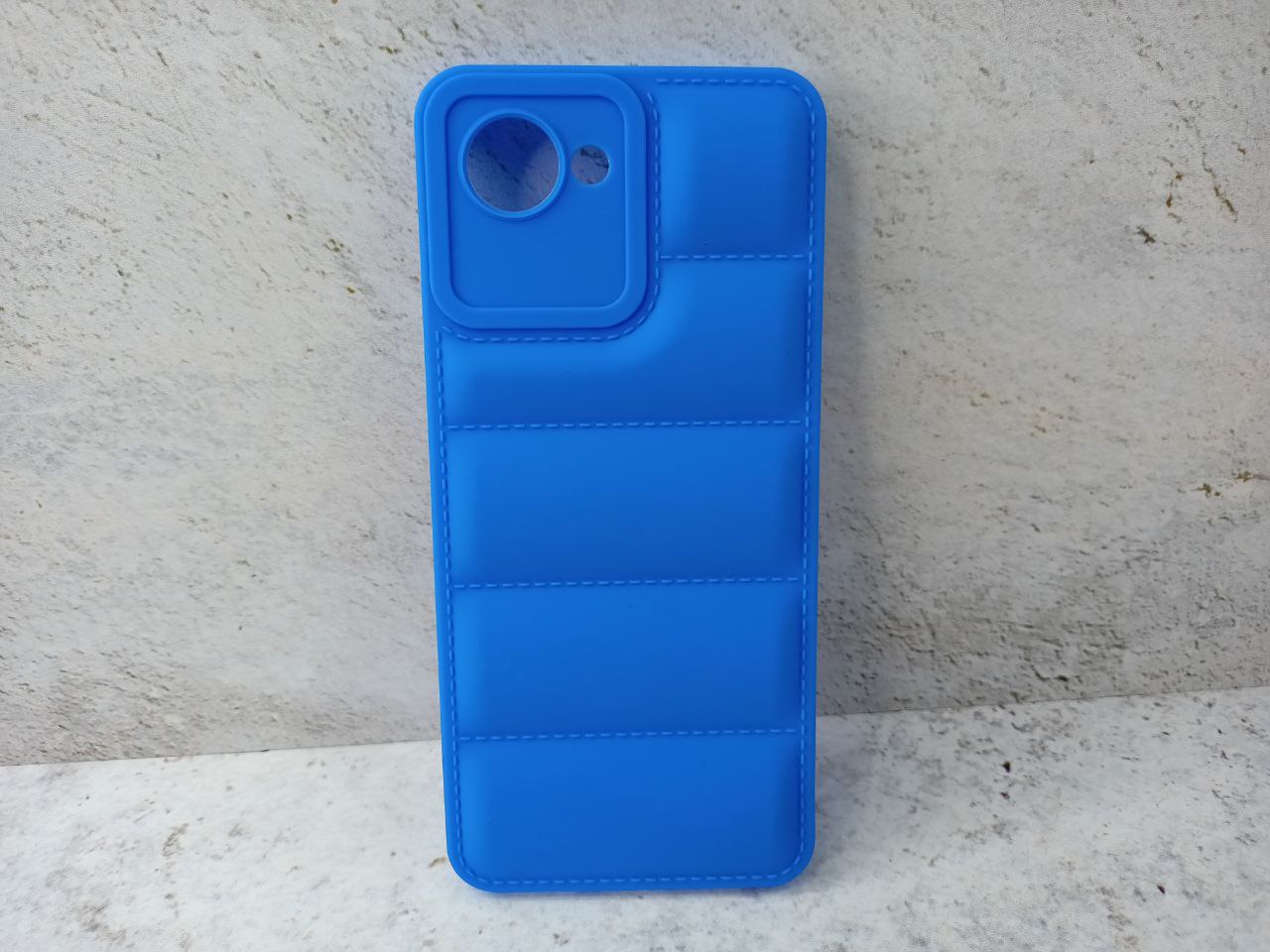 Силиконовый чехол (дутый) для Realme C30 DF rmJacket-01 (blue)