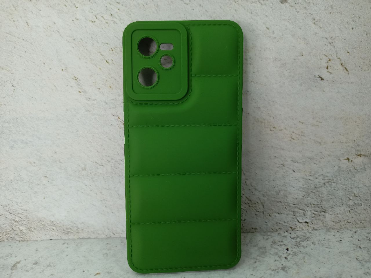 Силиконовый чехол (дутый) для Realme C35 DF rmJacket-03 (green)