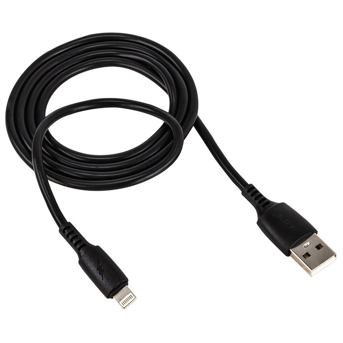 Кабель USB "WALKER" lighting (2.4А), черный