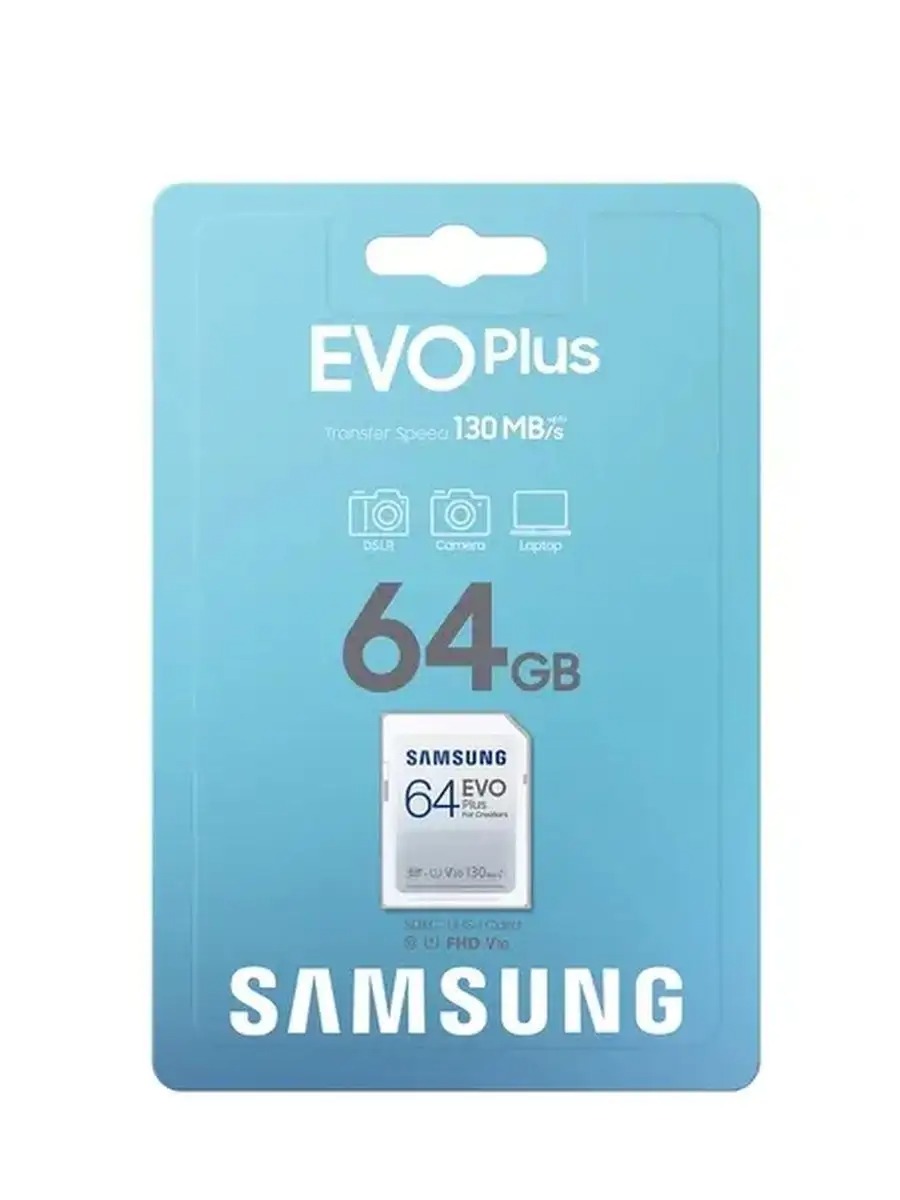 Карта памяти Samsung EVO Plus SDXC 64 ГБ
