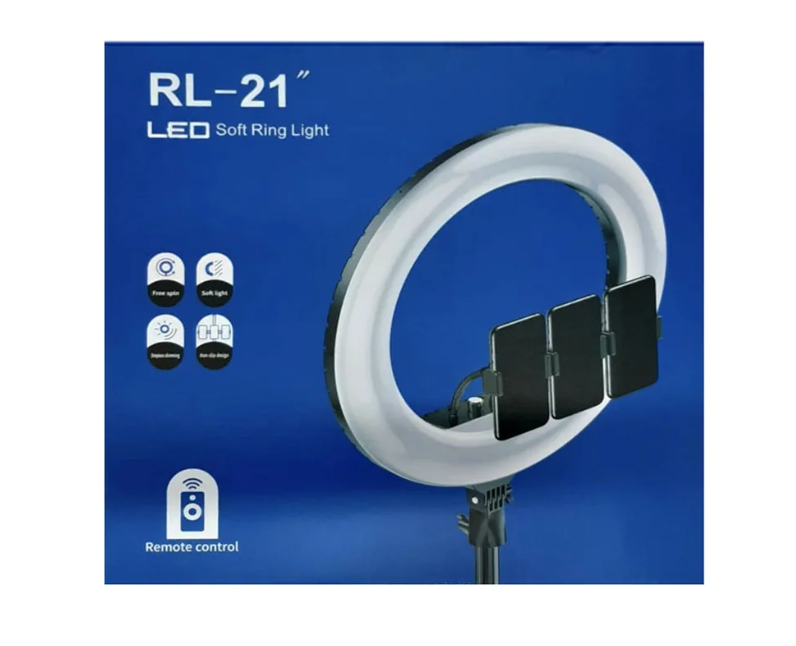 Кольцевая лампа RL-21 54 см (сумка, пульт, 3 держателя. 220v)