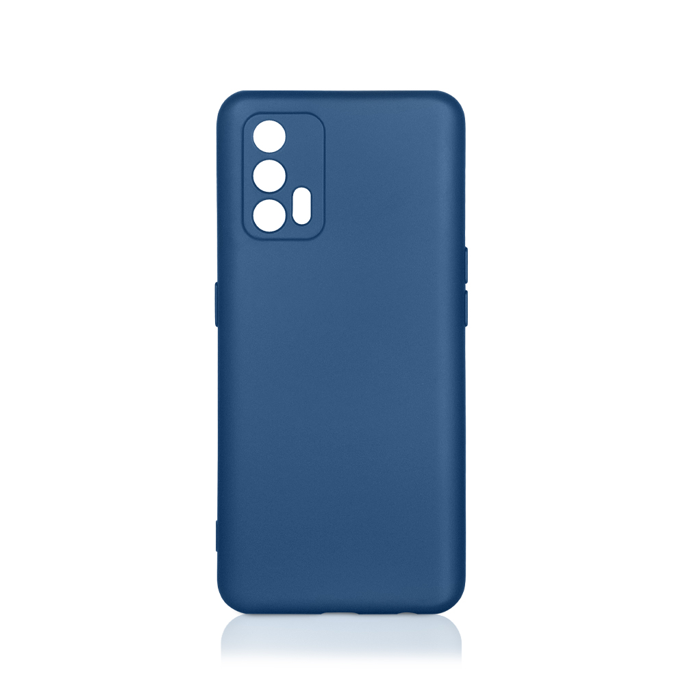 Силиконовый чехол с микрофиброй для Realme GT (5G) DF (blue)