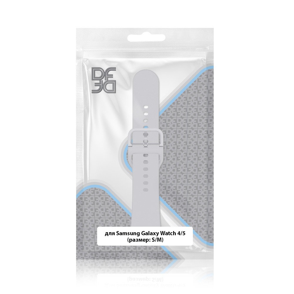 Ремешок S/M классический силиконовый для Samsung Galaxy Watch 4/5/5 Pro/6 (Серый)