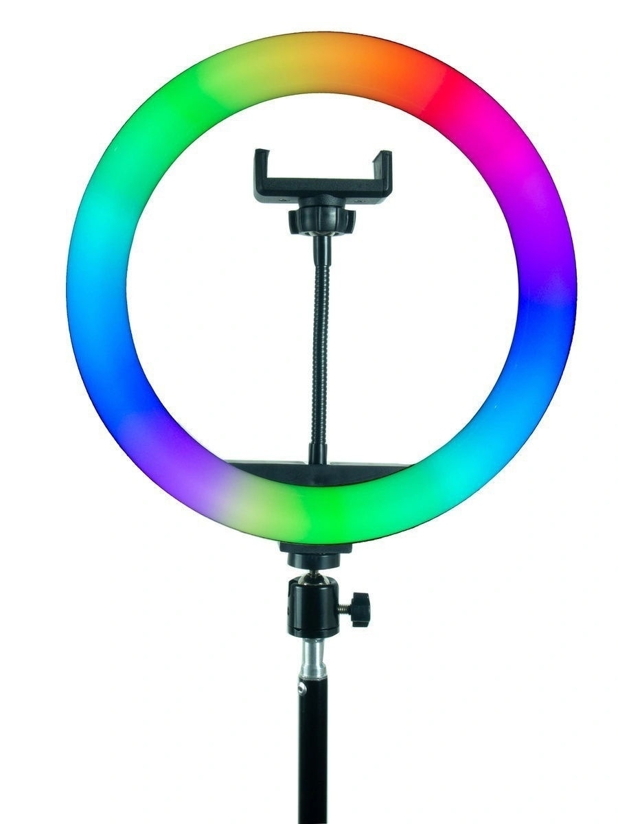Кольцевая лампа KingRing Pro RGB 33см сo штативом