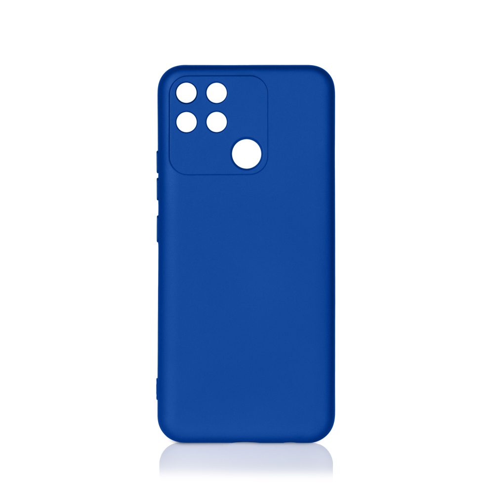 Силиконовый чехол с микрофиброй для Realme Narzo 50A DF (blue)
