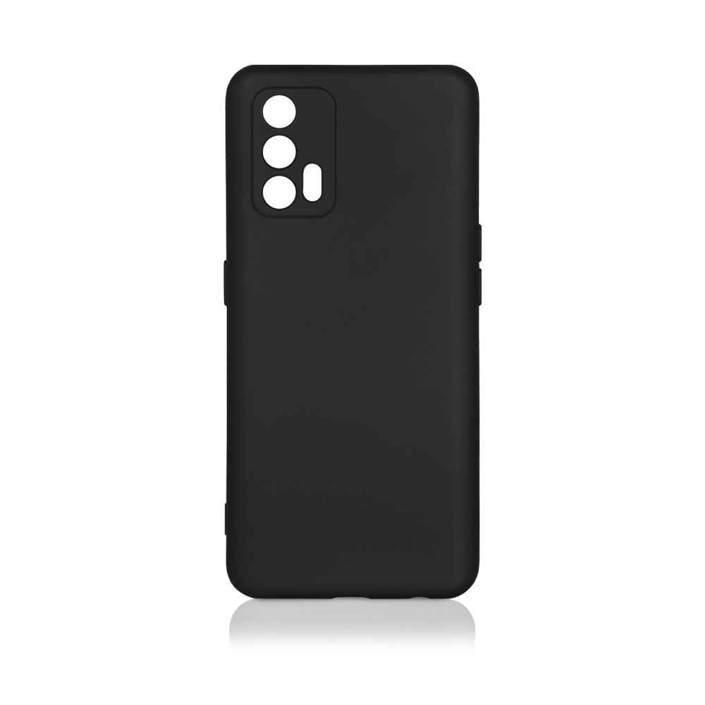 Силиконовый чехол с микрофиброй для Realme GT (5G) DF (black)