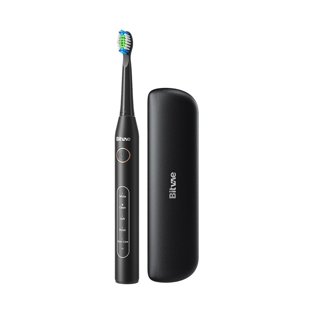Электрическая зубная щетка Bitvae D2 Daily Toothbrush с футляром черная
