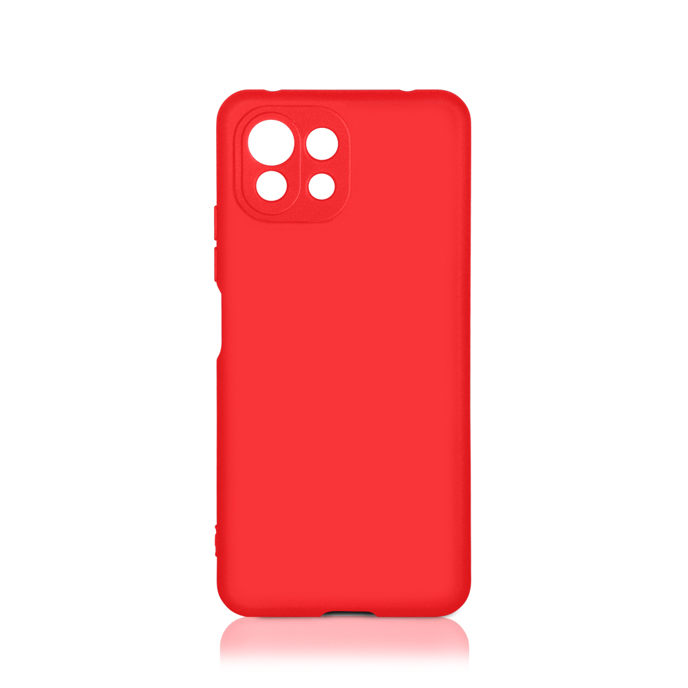 Силиконовый чехол для Xiaomi Mi 11 Lite DF (red)