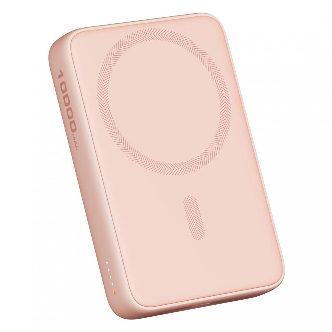 Внешний аккумулятор Aukey Magnetic 10000 Qi (Magsafe 20w) Pink