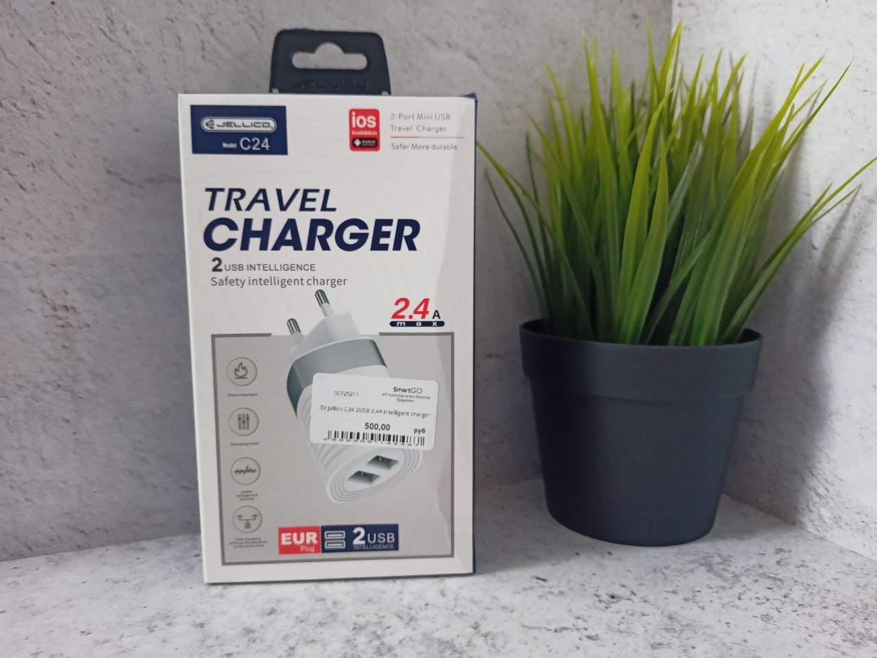 Зарядное устройство Jellico C24 2USB 2.4A Intelligent charger