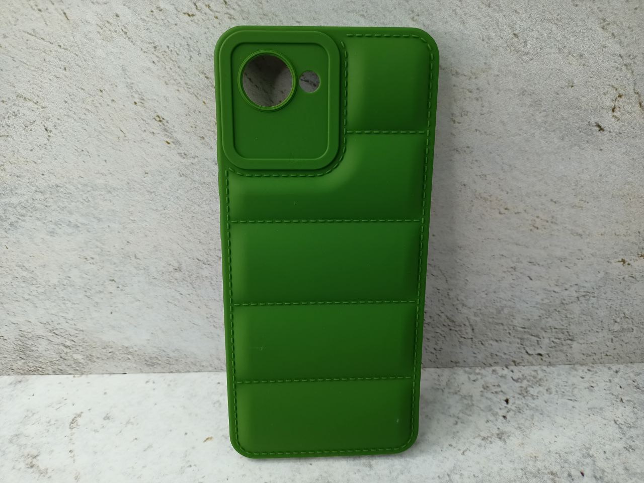 Силиконовый чехол (дутый) для Realme C30 DF rmJacket-01 (green)