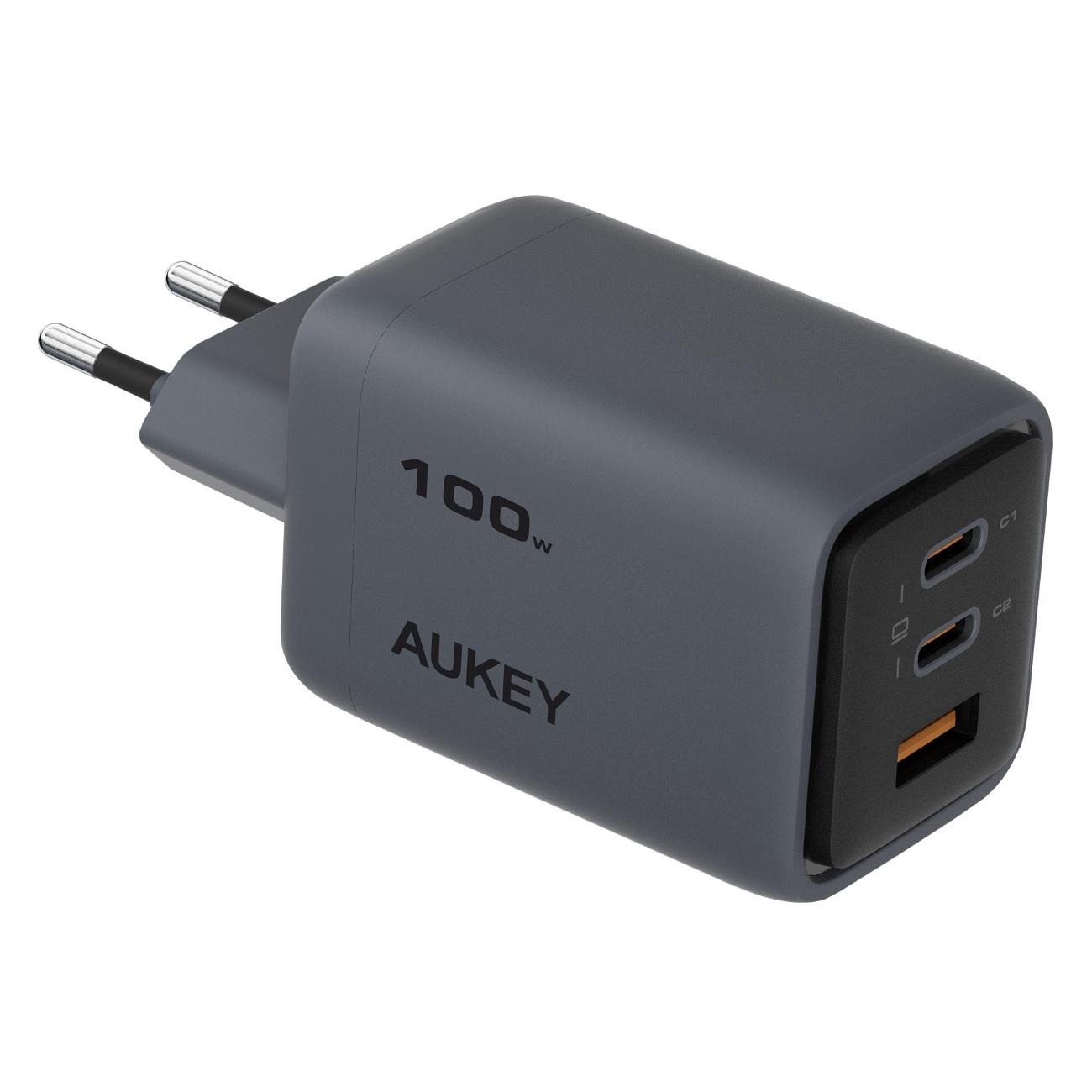 Зарядное устройство Aukey Comet Mix 100W 2C+A  Gray