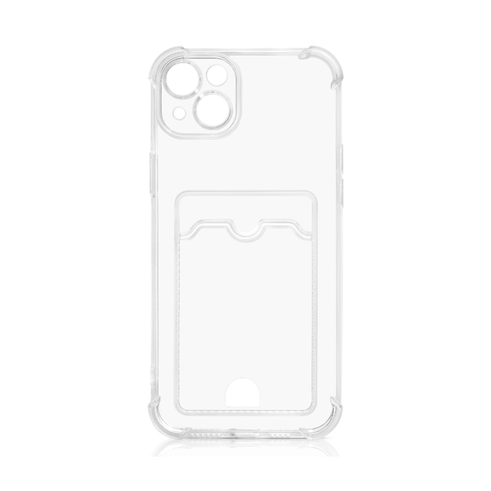 Силиконовый чехол с отделением для карты для iPhone 14 Plus DF