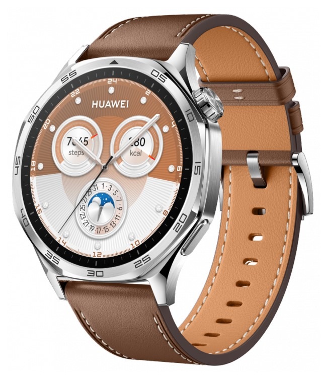 Смарт-часы HUAWEI WATCH GT 5 46mm Коричневый ремешок из кожи