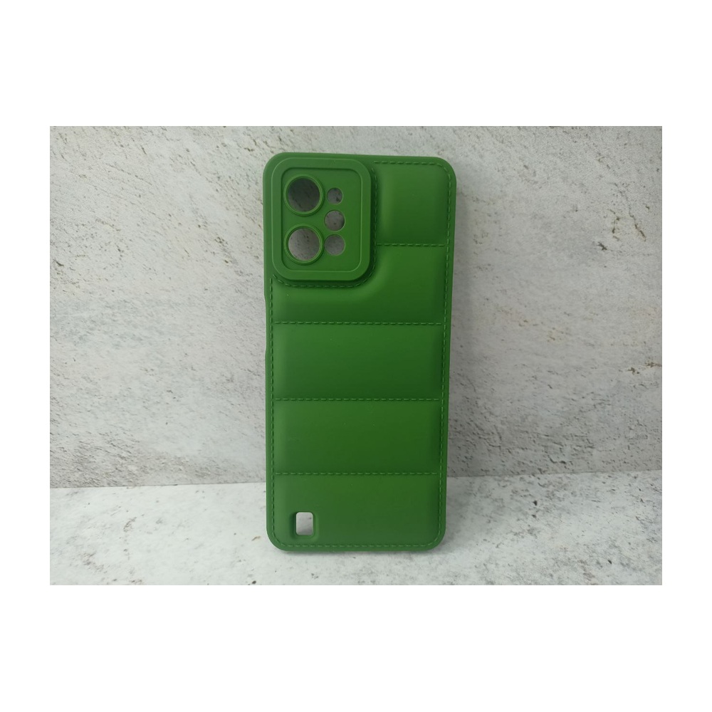 Силиконовый чехол (дутый) для Realme C31 DF rmJacket-02 (green)