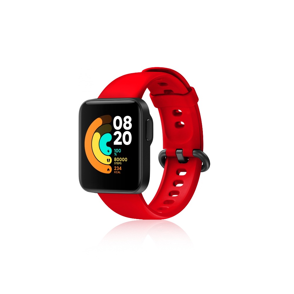 Ремешок классический силиконовый для Xiaomi Mi Watch Lite DF xiClassicband-06 (красный)