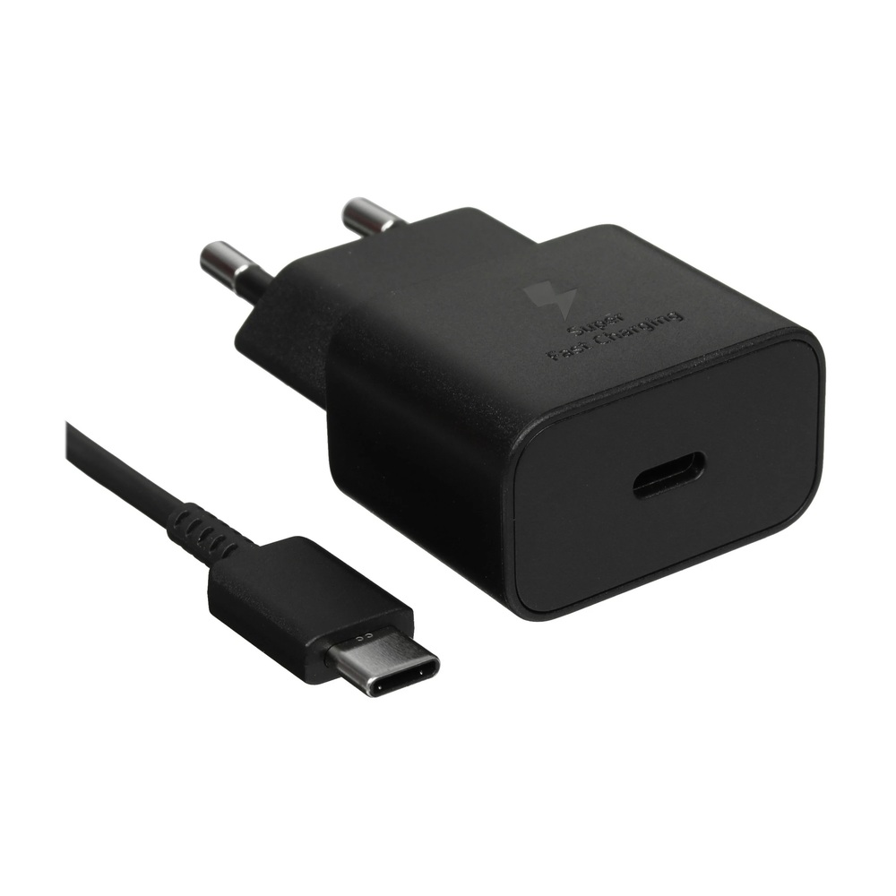 Зарядное устройство Samsung 25W Type-C (Black) с кабелем