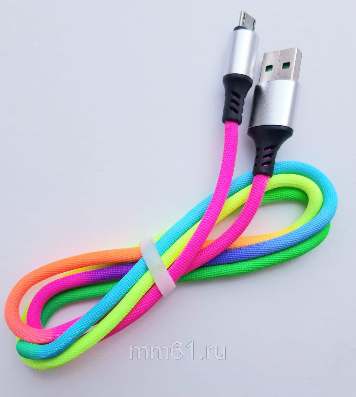 Кабель USB 2.0 Smartbuy Micro Flow 3D в оплетке TPE, длина 1 м