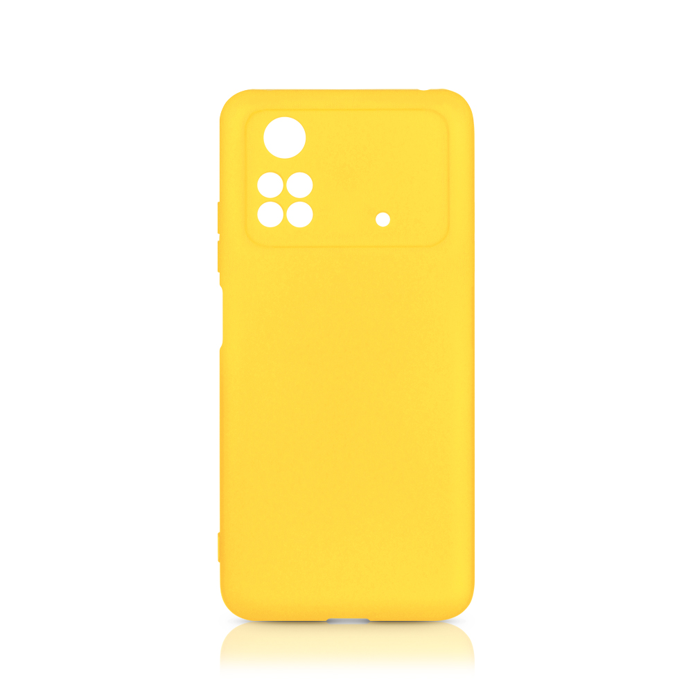 Силиконовый чехол для Poco M4 Pro (4G) DF poCase-03 (yellow)