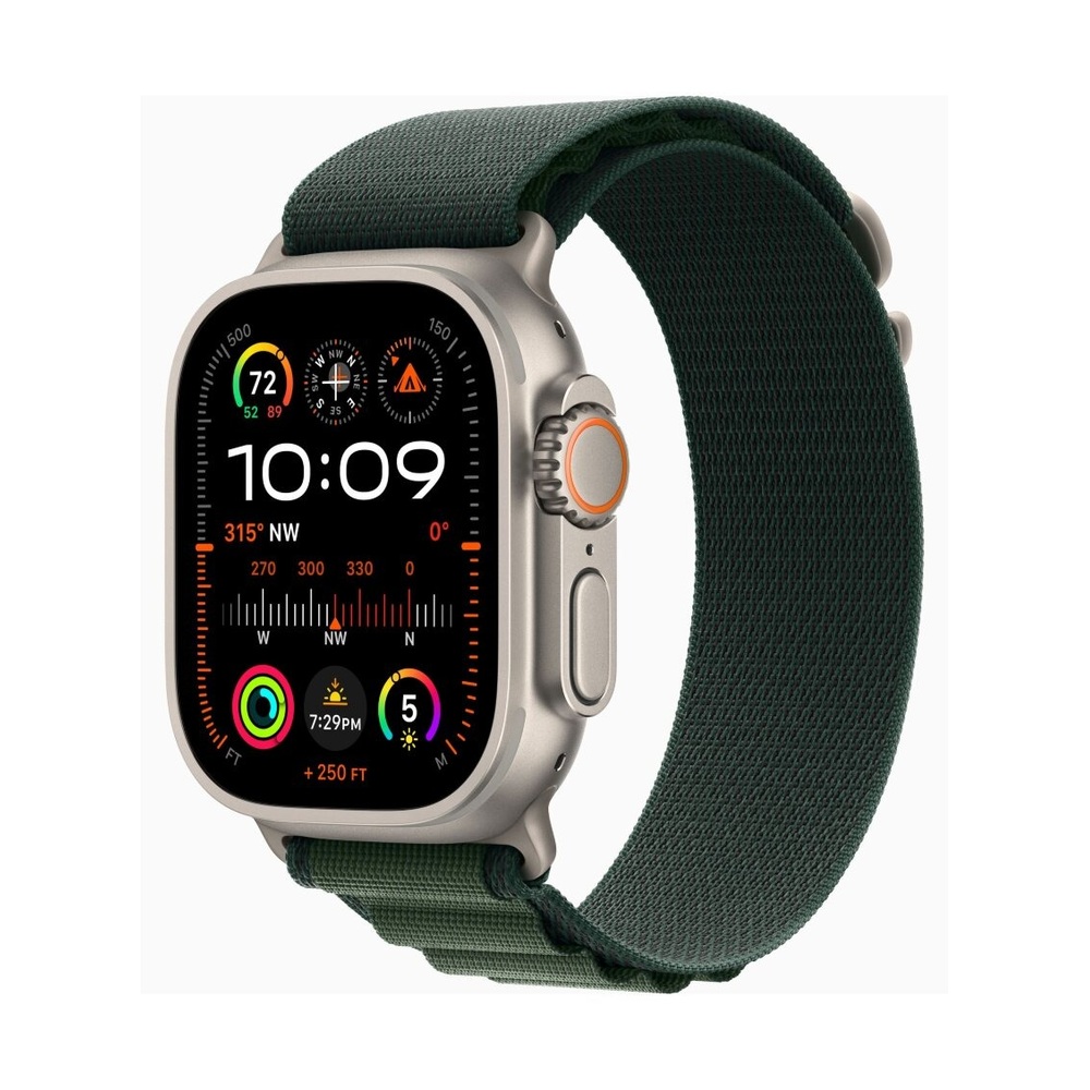 Apple Watch Ultra 2 49mm Titanium Case with Alpine Loop Green Medium