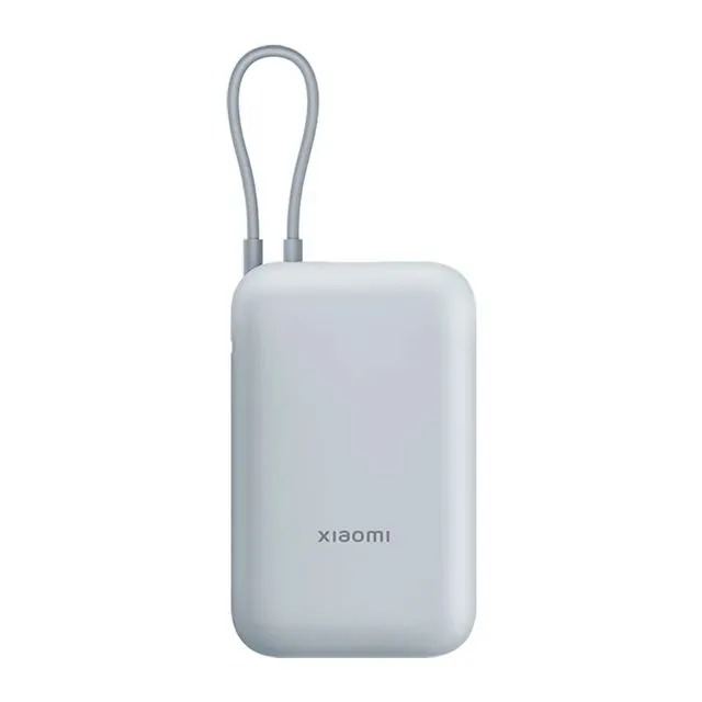 Портативный аккумулятор Xiaomi Mi Power Bank With Cable USB-C 10000mAh Pocket Version Blue