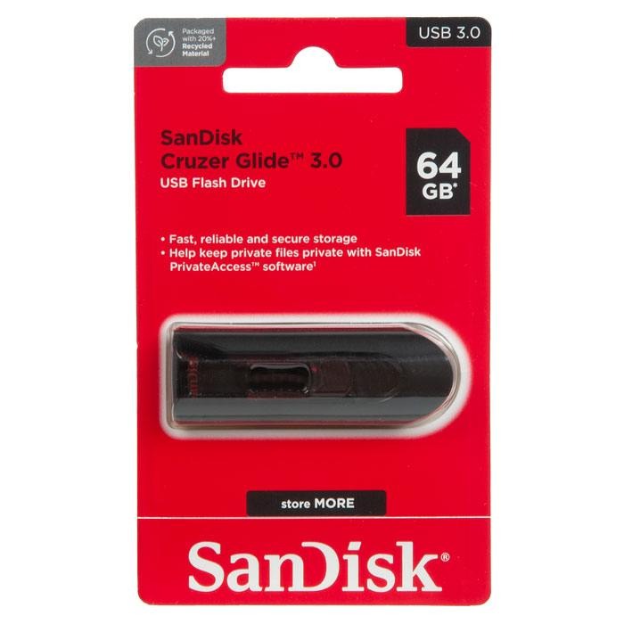 Флеш накопитель USB 3.0 64Gb SanDisk Cruzer Glide