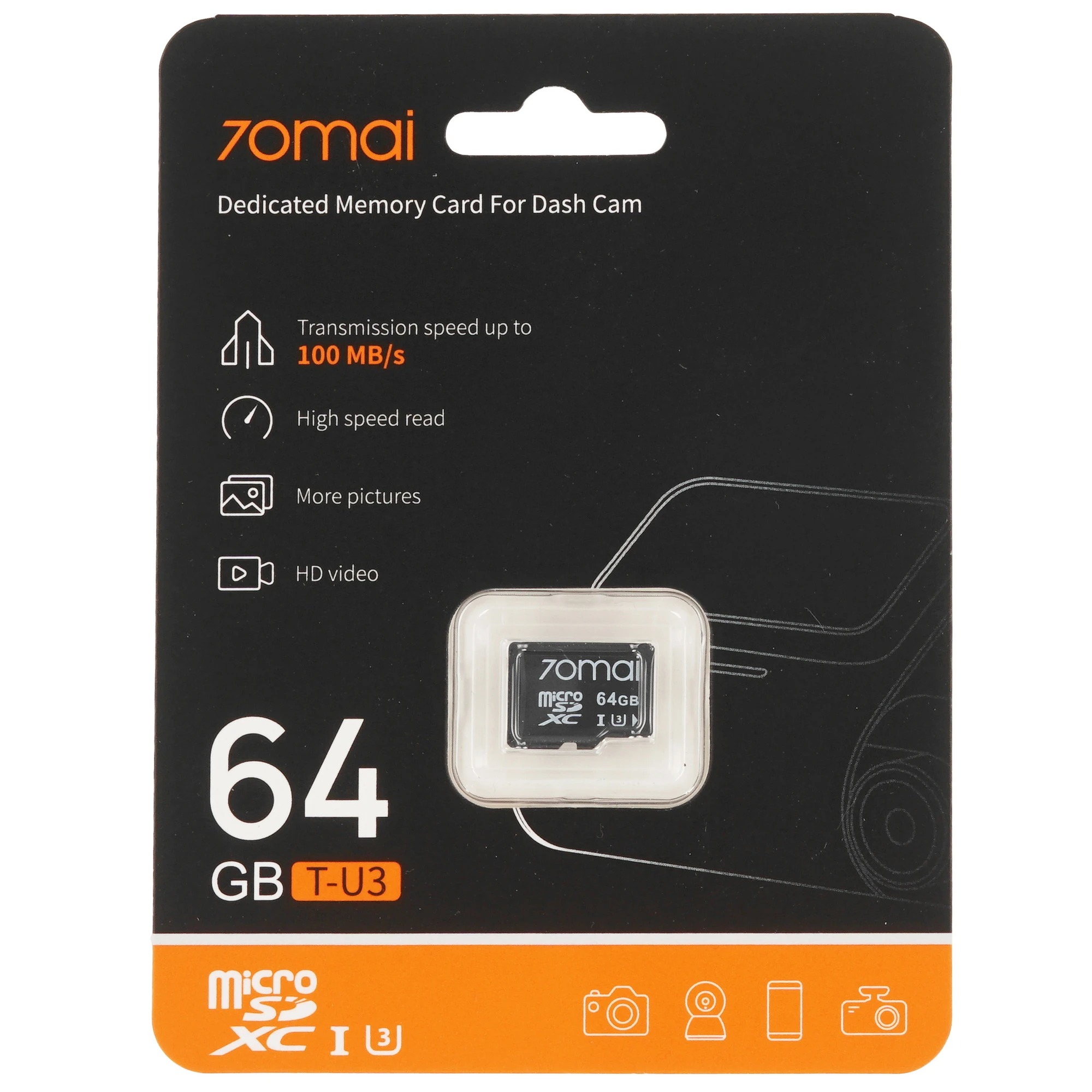 Карта памяти 70Mai microSDXC 64 ГБ