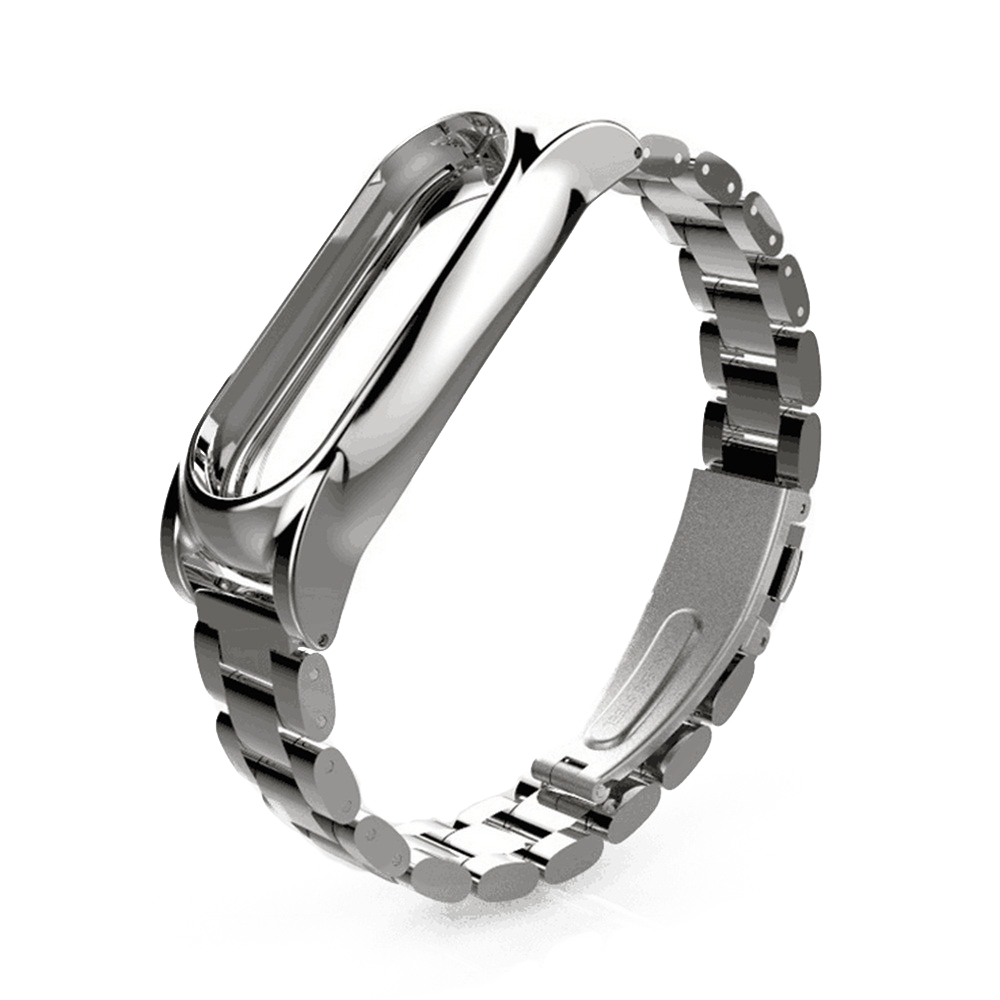 Сменный браслет Xiaomi Mi Band 3 металлический (Серебро)