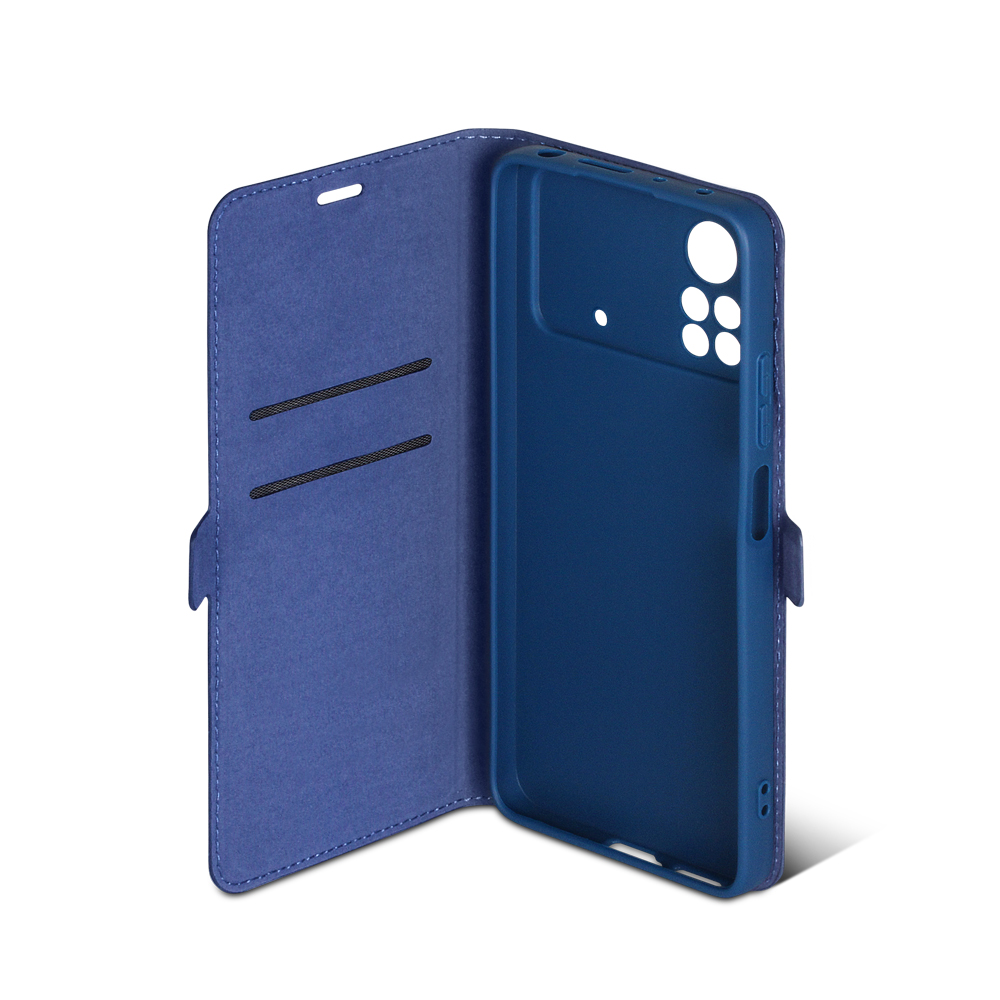 Чехол с флипом для Poco X4 Pro (5G) DF poFlip-07 (blue)