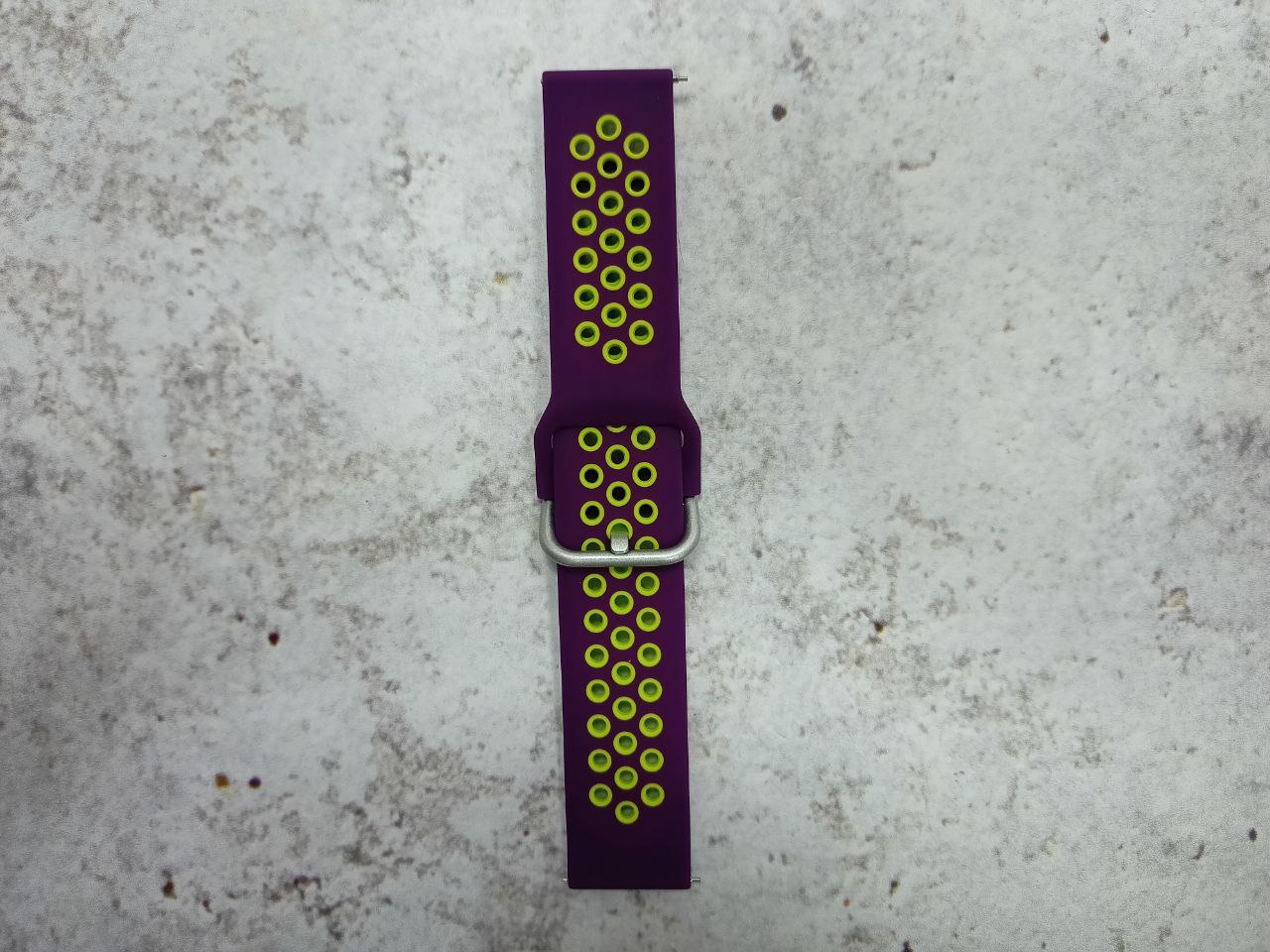 Ремешок Sport силиконовый 22мм (Purple Green)