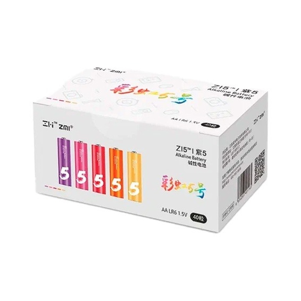 Батарейки алкалиновые ZMI Rainbow ZI5 тип AA (уп.40 шт.)